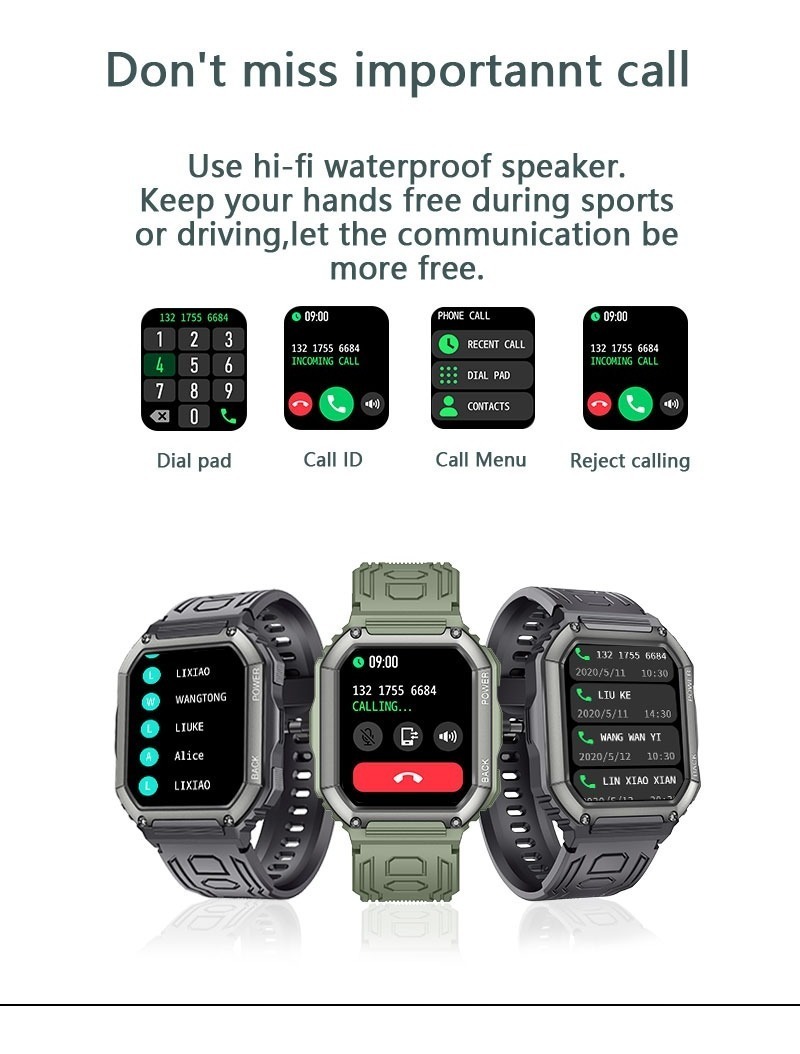 Smartwatch Homens Chamando Música Esportes Fitness - Imagem 17