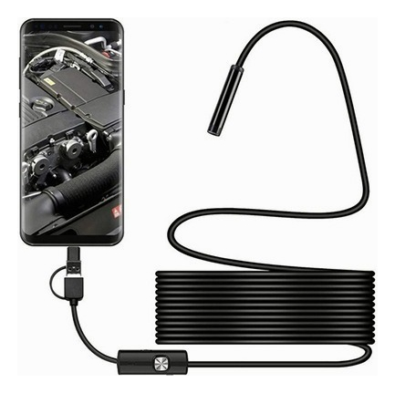 Câmera Endoscópio Android 10m Cabo Usb Led