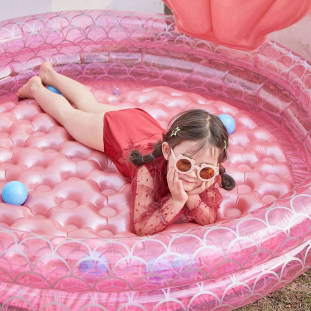 Piscina Doméstica Com Bola De Sereia Para Bebês E 90cm - Imagem 3