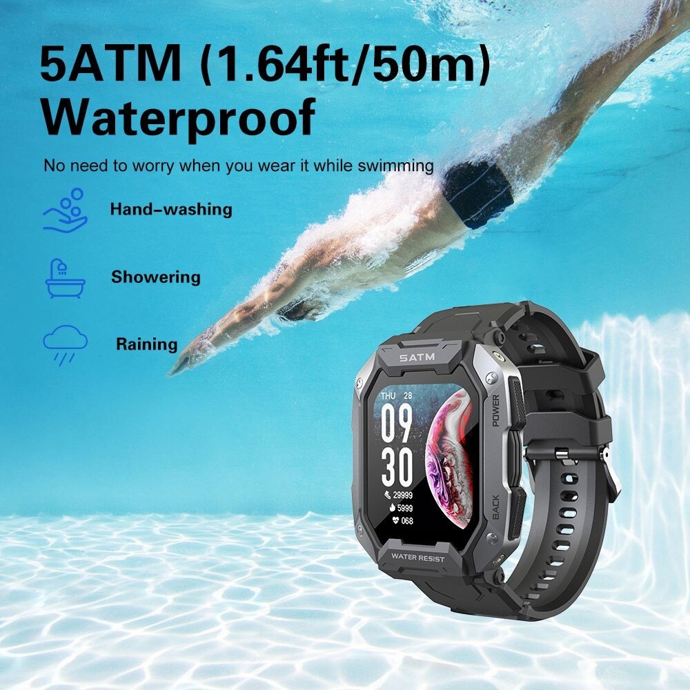 Smartwatch Masculino Para Esportes Ao Ar Livre À Pr - Imagem 5