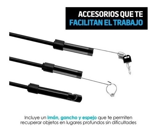 Endoscópio Câmera Otg Android 10m Cabo Usb Led - Imagem 3
