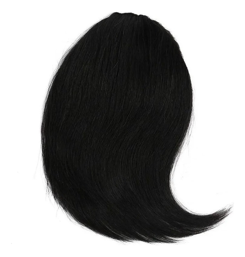 Aplique Franja De Natural Cabelo Humano Com Tic Tac 2unds - Imagem 2