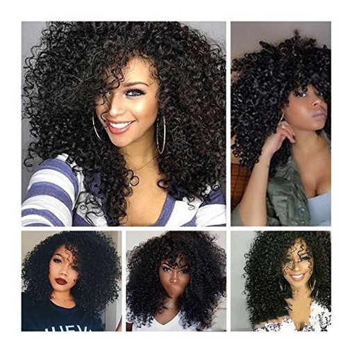 Peruca Feminina Preta Natural Curly Burst - Imagem 2