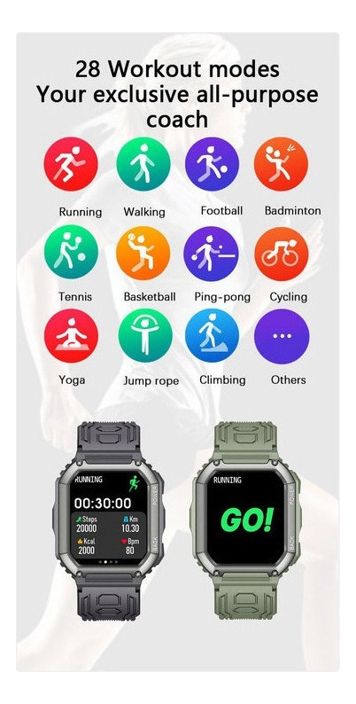 Smartwatch Masculino Para Esportes Militares Táticos - Imagem 10