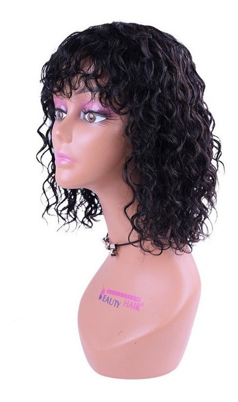 Peruca De Cabelo Humano Natural Com Onda De Água De 35cm - Imagem 3