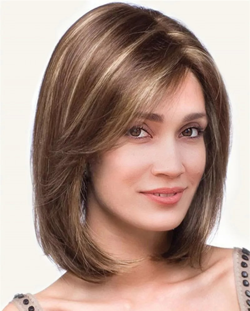 Perucas C Full Bob Lace Perucas De Cabelo Humano - Imagem 4
