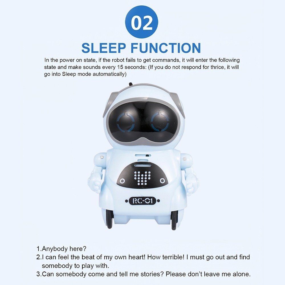 939a Pocket Robot Talking Dilogo Interativo Registro De - Imagem 8