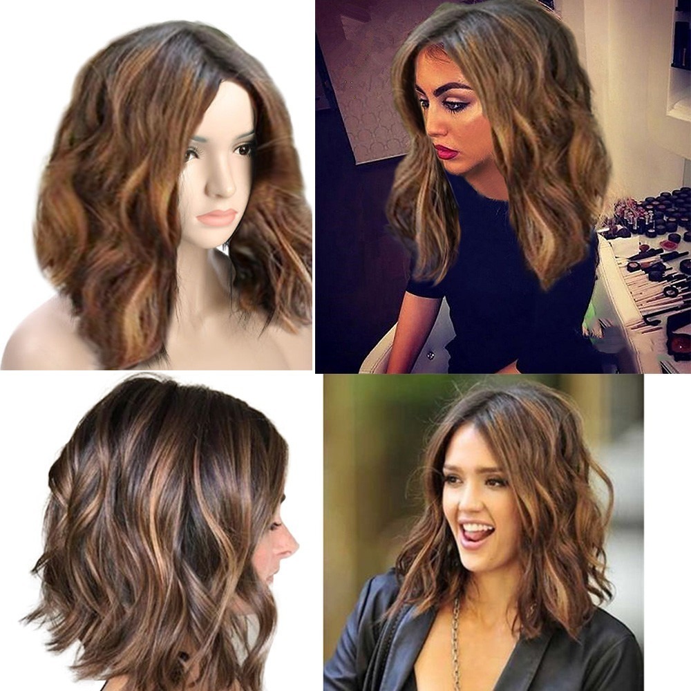Perucas K Curto Ondulado Bobo Cabelo Humano Rose Net Wigs Gl - Imagem 2