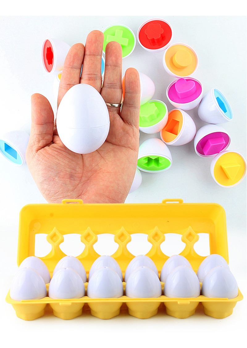12pcs Brinquedo Educacional Bebê Brinquedo Ovo Quebra-cabeça - Imagem 16
