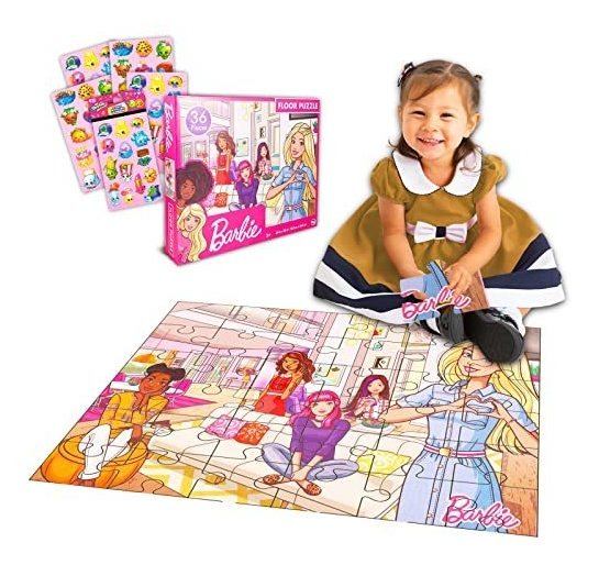 Pacote Hasbro Shop Barbie Floor Puzzle Para Crianças E Menin - Imagem 4