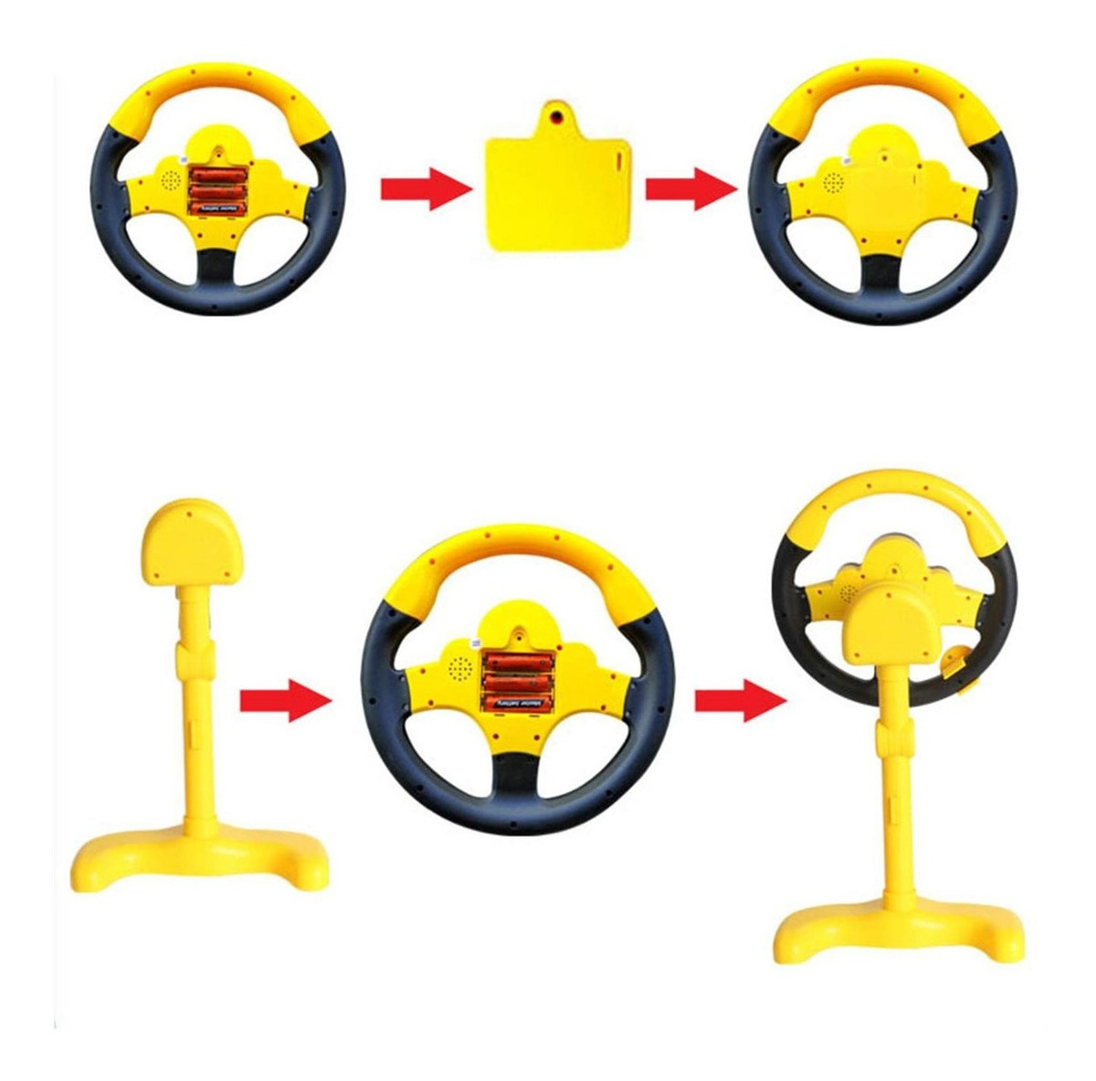 Volante Simulado Para Controle De Direção Infantil Com - Imagem 10