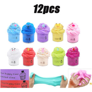 Brinquedos Infantis Pine Mud Fluffy Floam Slime Stress 12 Un