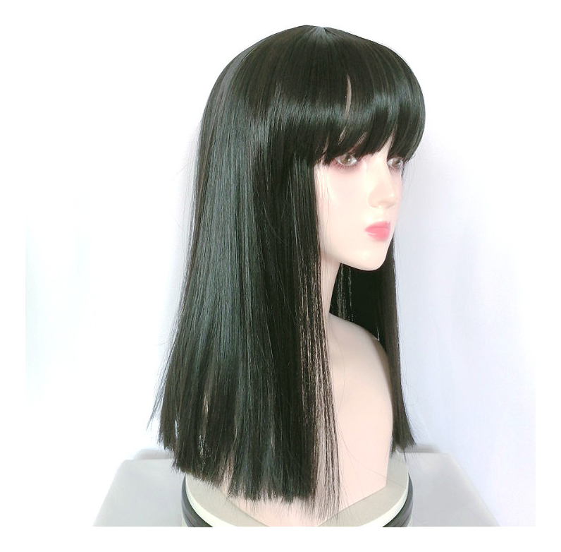 Peruca Cabelo Humano Original Feminino 45 Cm Longo, Preto, C - Imagem 4