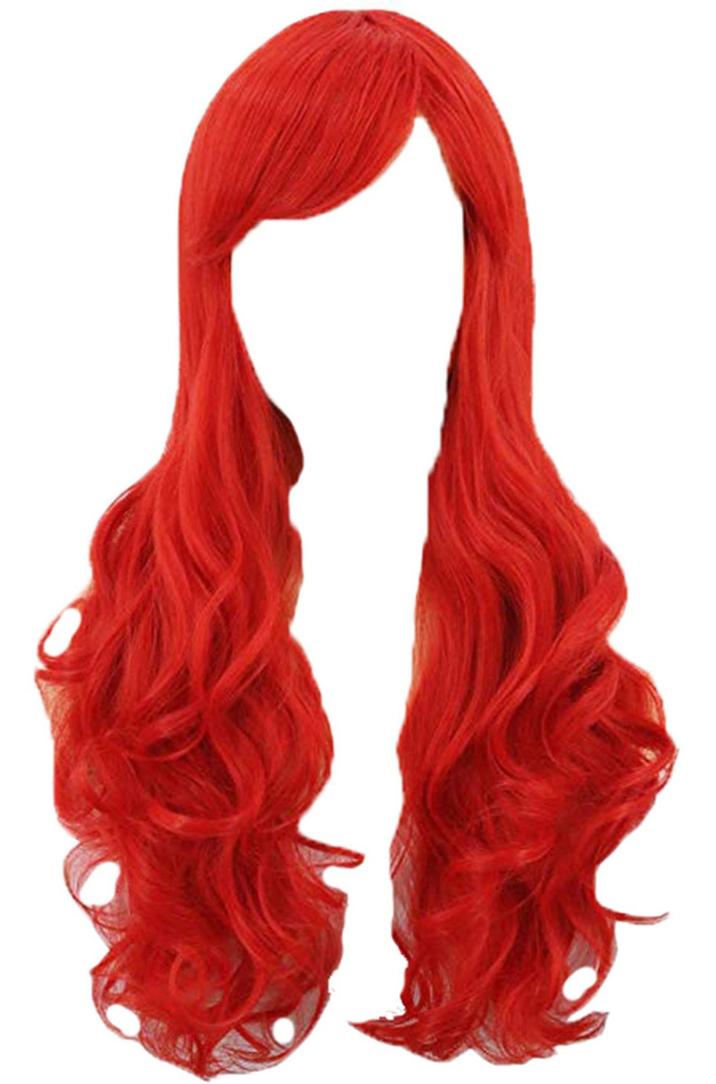 Pequena Sereia Ariel Peruca Ondulado Cosplay Vermelho Encara - Imagem 2