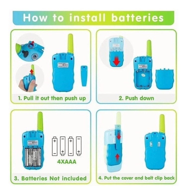 Walkie-talkie Infantil Com 8 Canais, Kit Vox 3 Mile, 3 Unida - Imagem 5
