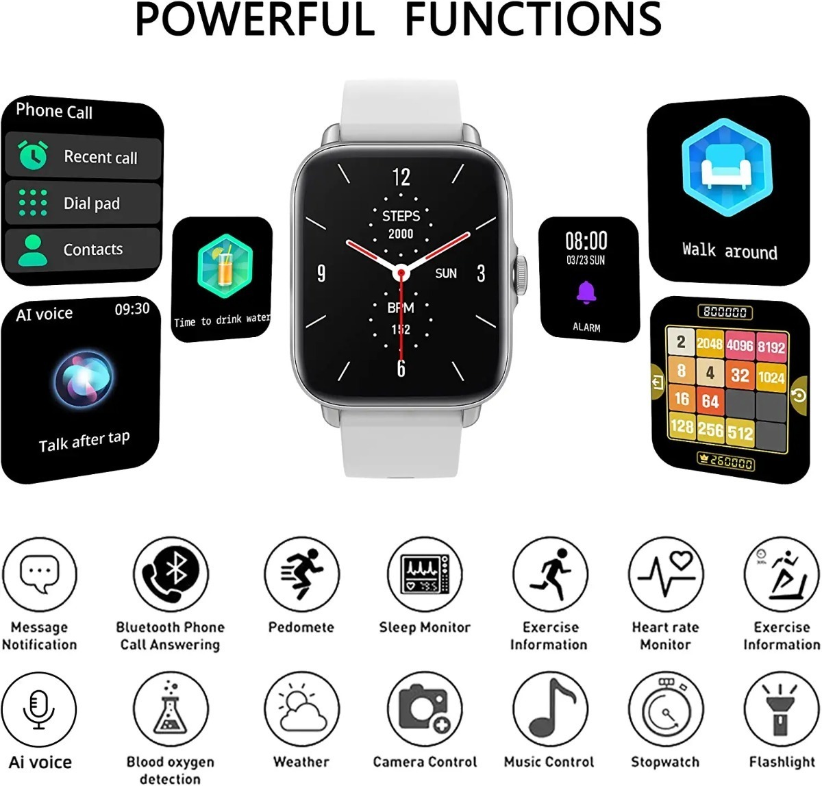 Smartwatch Para Mulheres E Homens (atender/fazer Ch - Imagem 20