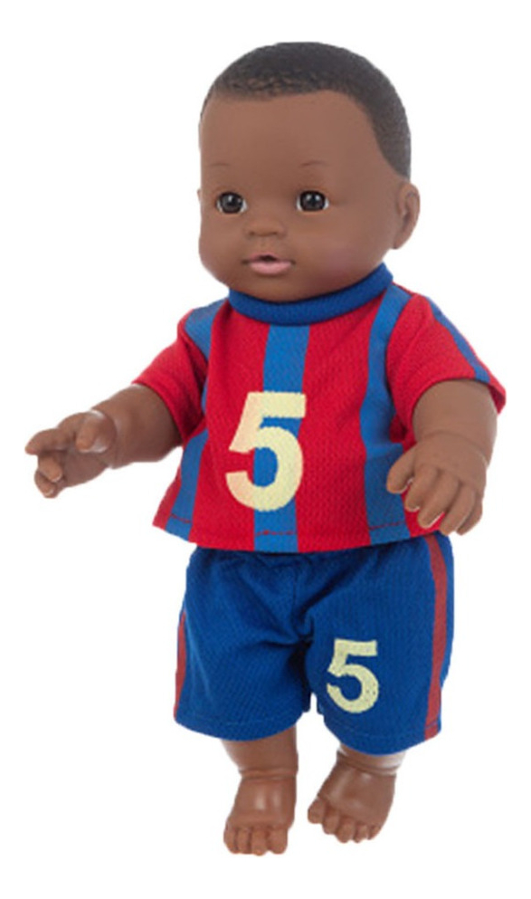 E Preto Africano Preto Bebê Fofo Preto Careca 30cm Vinil B 5 - Imagem 2