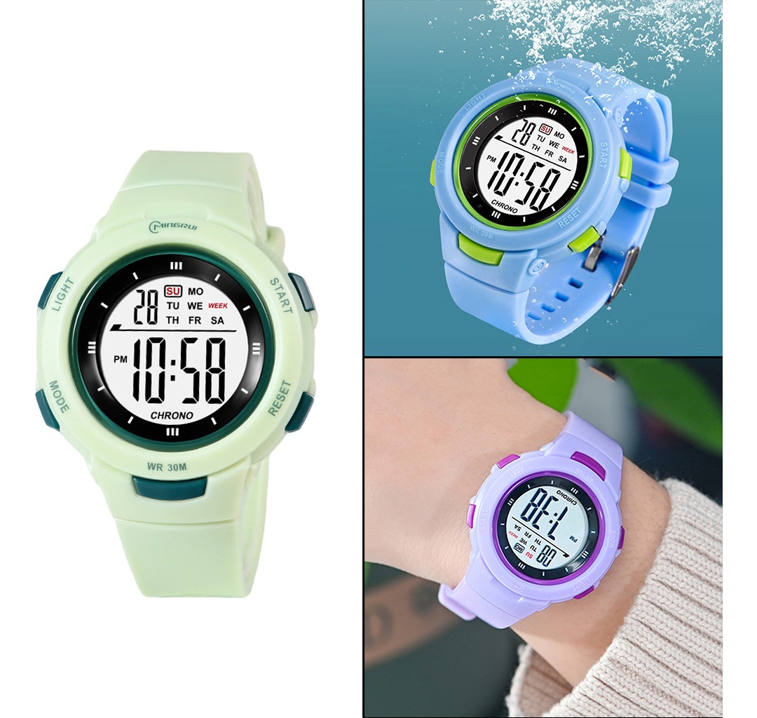 Meninos Girls Digital Watch Electro Impermeável Ao Ar Livre - Imagem 41