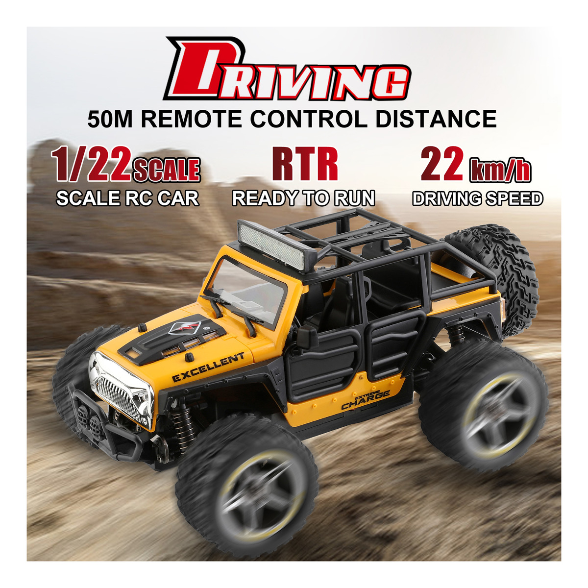 Carro Rc Off-road Carro Caminhão De Curta Duração 22 Km/h - Imagem 4