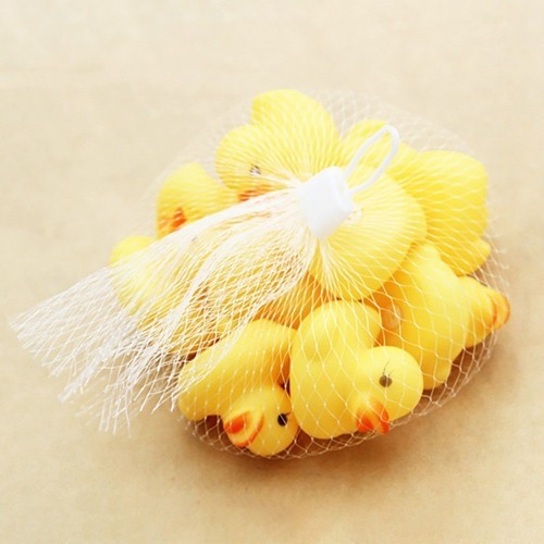 100pcs Mini Patos De Banho De Borracha Amarela Bonito - Imagem 3