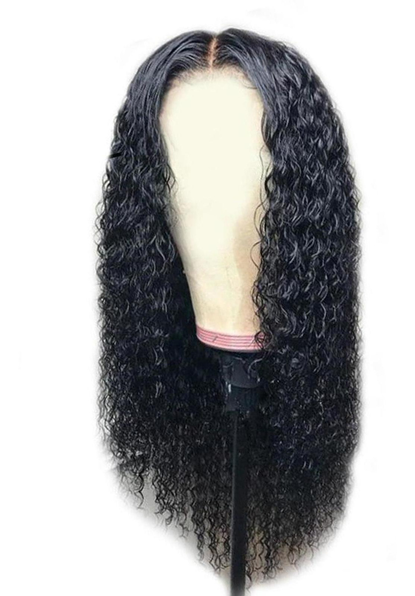 Perucas Afro Peruca Frontal De Renda Resistente Rede Preta - Imagem 9