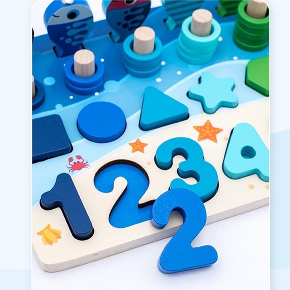 Montessori Brinquedos De Madeira Educativos Para Crianças Bo - Imagem 3