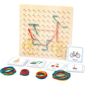 Montessori Geoboard Wooden Matemático Manipulative Math