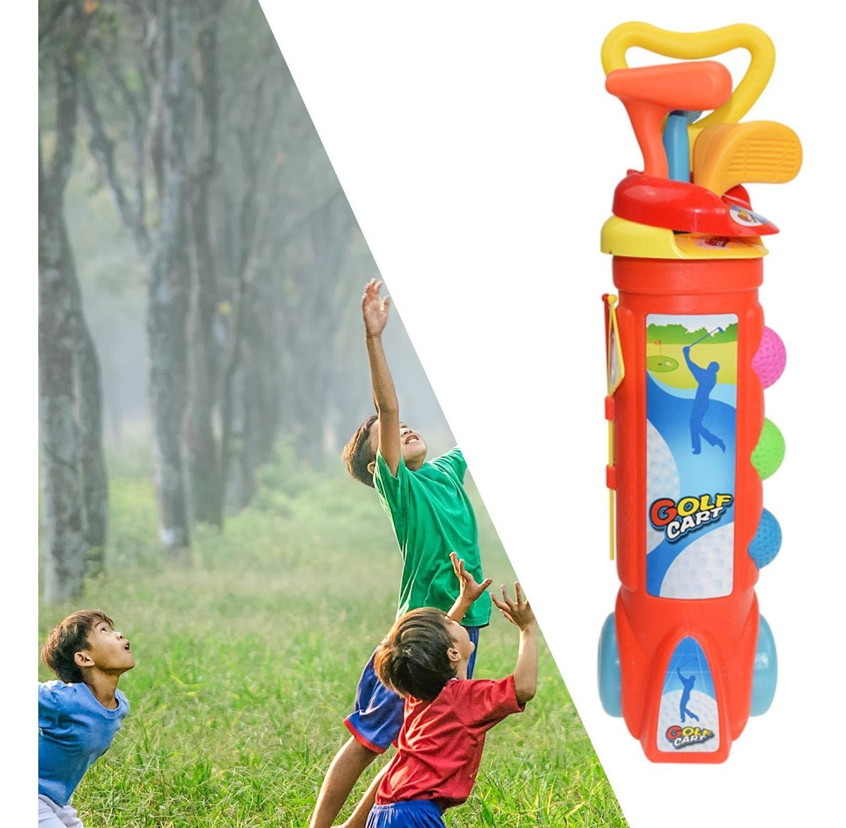 Conjunto De Tacos De Golfe Infantil Brinquedo Educativo - Imagem 16
