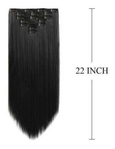 7 Conjuntos De Perucas Femininas De Cabelo Comprido - Imagem 8
