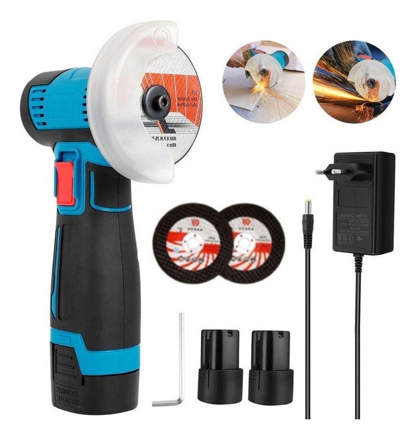 Esmerilhadeira Angular Elétrica Portátil 220v +2 Bateria