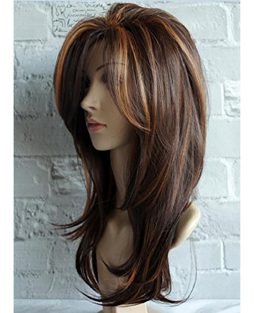 Perucas Cabelo Encaracolado Misturado Cores Sintécos 65cm - Imagem 5