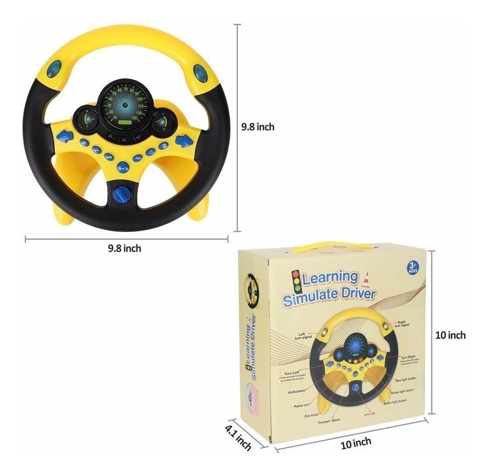 Carros De Brinquedo Com Volante Direção Simulada Direção - Imagem 7