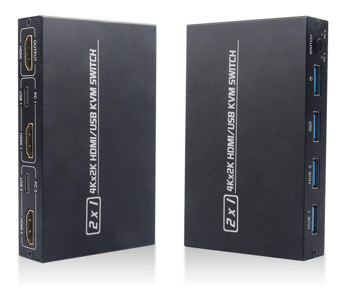 Caixa Divisora De Comutador 4k Hdmi Usb Kvm 2x1 8005 - Imagem 6