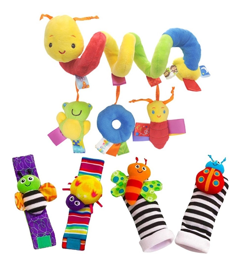 Carrinho De Bebê Espiral Móvel Menina+meias E Chocalhos De P - Imagem 2