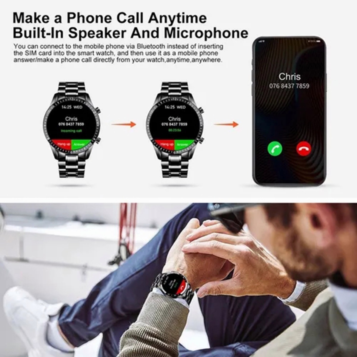 Para O Smartwatch Esportivo Xiaomi Huawei À Prova D - Imagem 2