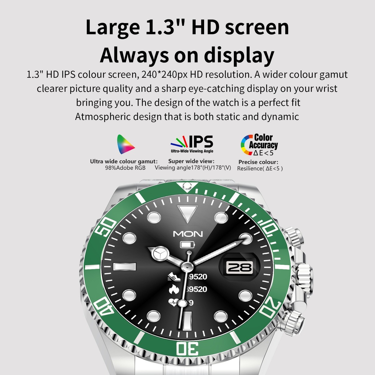 Lokmat Aw12 Smartwatch Bluetooth Inoxidável - Imagem 2