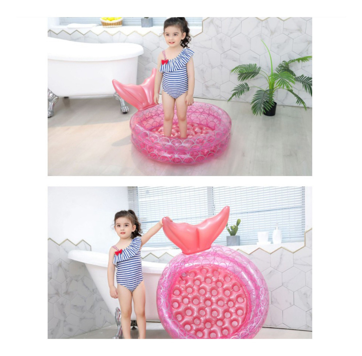 Piscina Doméstica Com Bola De Sereia Para Bebês E 90cm - Imagem 10