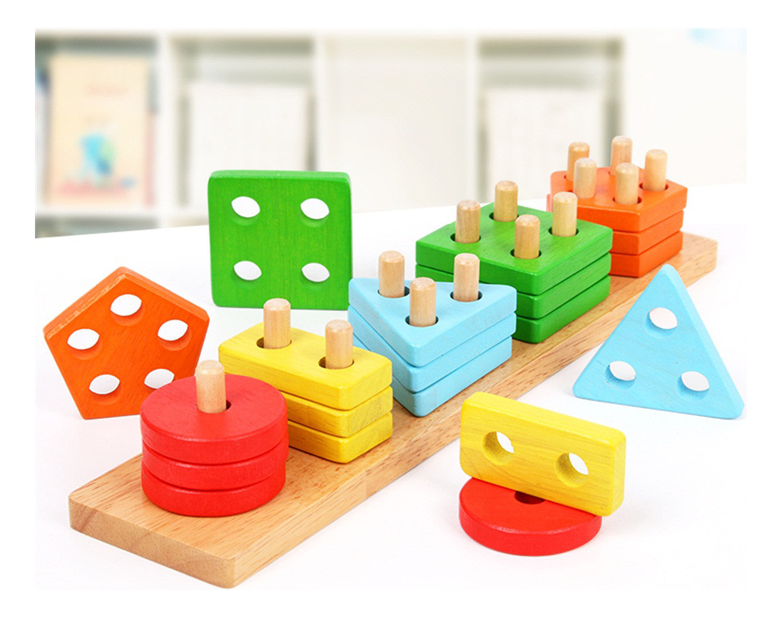 Brinquedos Infantis Pré-escolares Educacionais De Madeira R - Imagem 2