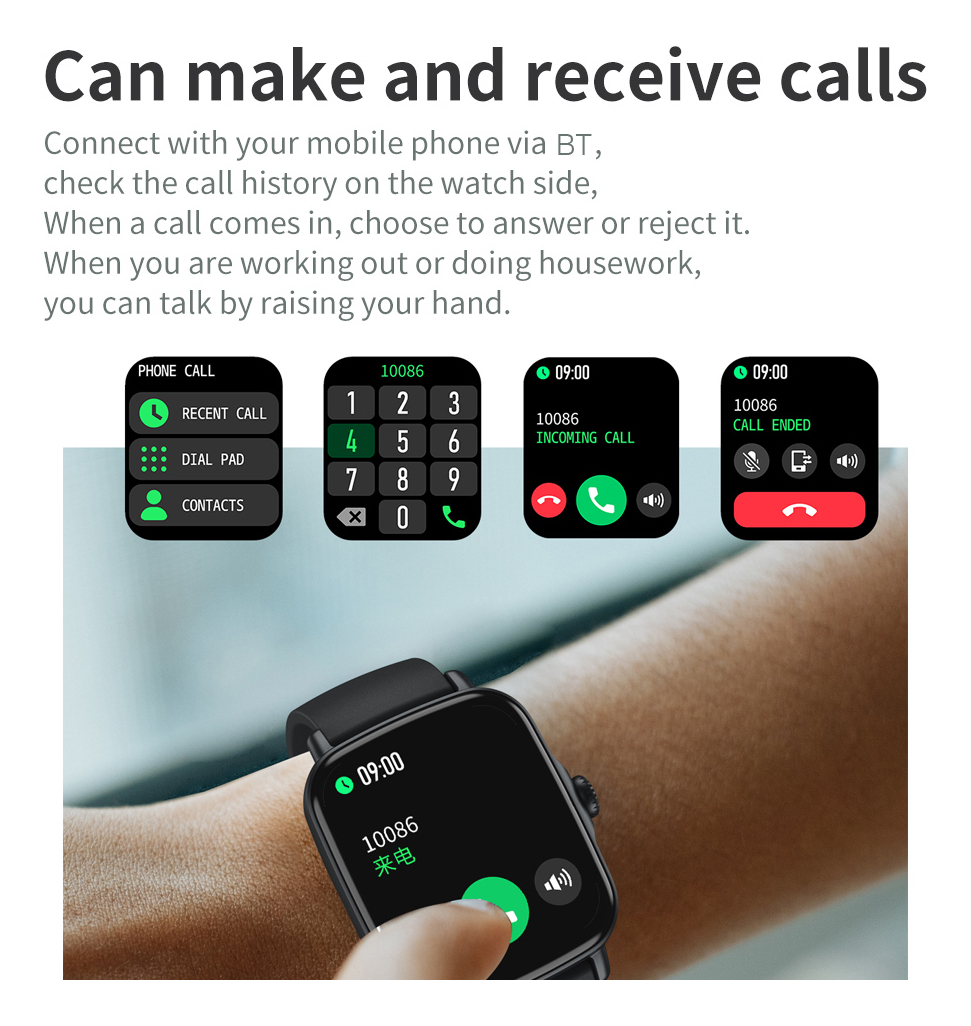 Smartwatch Aw18 1,69 Hd De Tela Grande Bt Call À Pr - Imagem 3