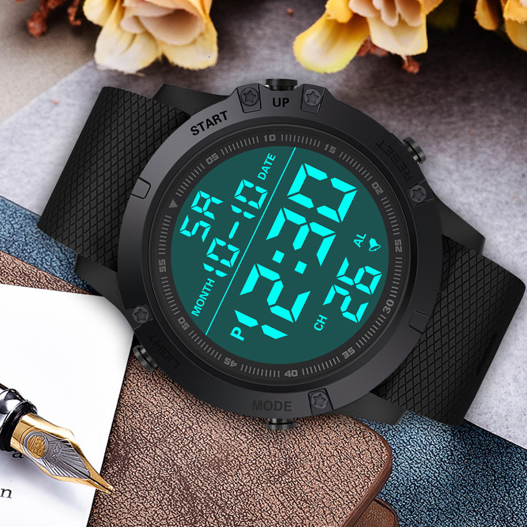 Relógio Masculino P Relógio Esportivo Militar Led Digital Re - Imagem 5