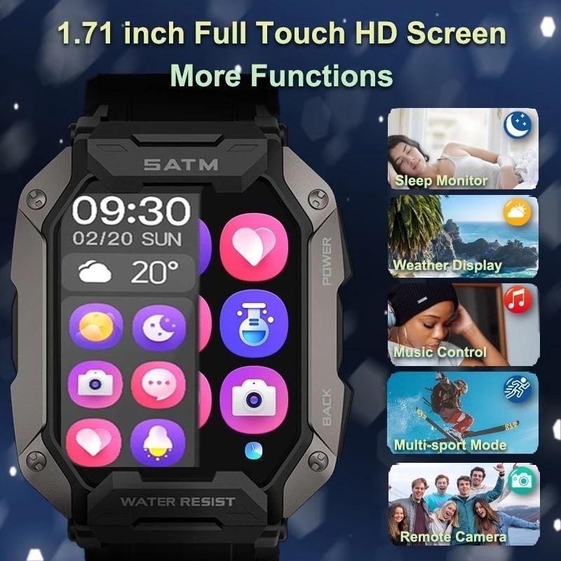 Smartwatch Masculino 1.71 Esportivo Natação Relógio Intelige - Imagem 25
