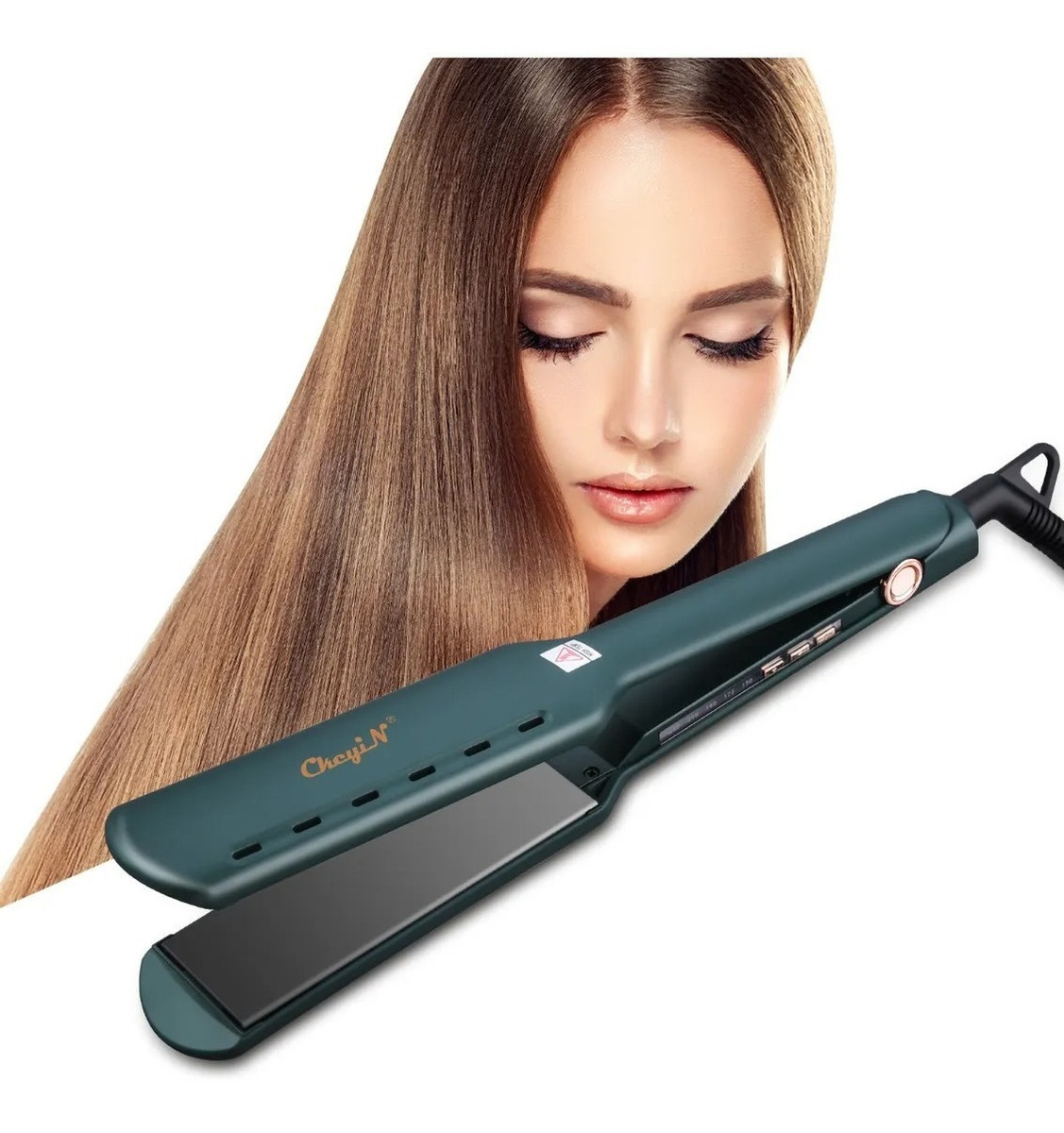 Alisadores De Cabelo Profissionais Ckeyin Em Cor Esmeralda