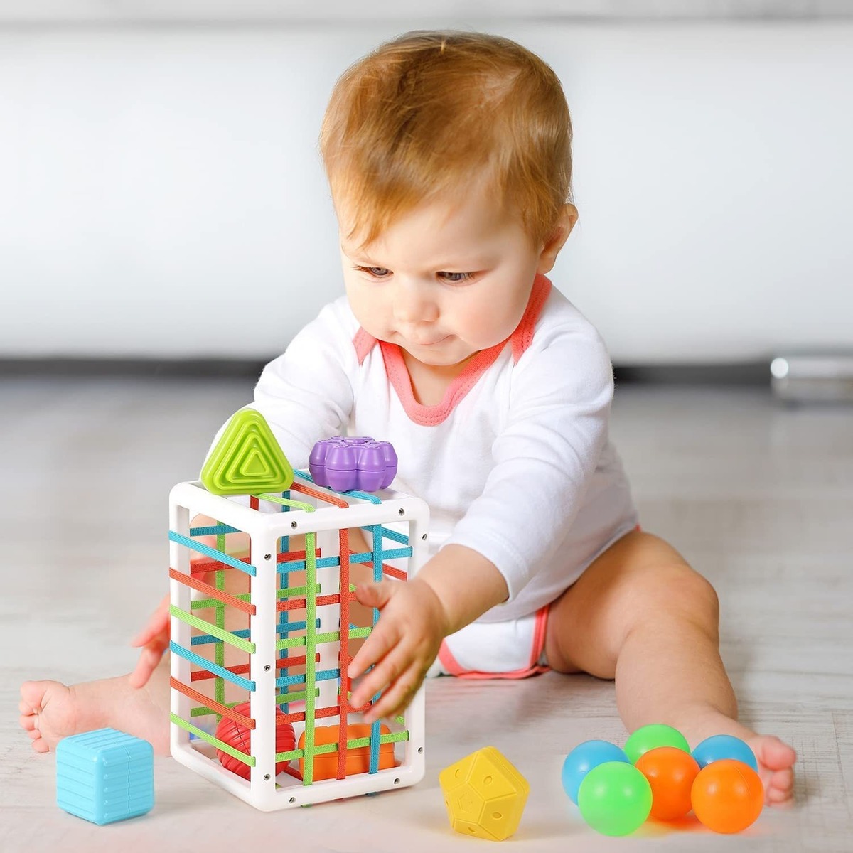 Cubo Sensorial De Habilidades Motoras Montessori Toy Brinque - Imagem 5