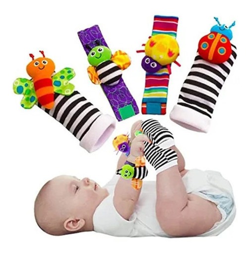 5pcs Mão Cordão Sensorial Montessori Brinquedo Chocalho Sino - Imagem 2
