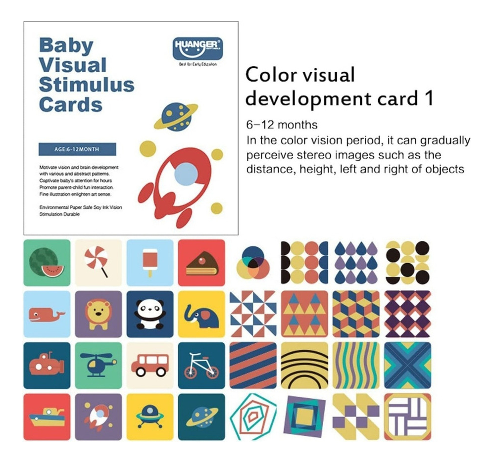 Cartas Brinquedo Montessori Alto Contraste P/ Bebê Estímulo - Imagem 7