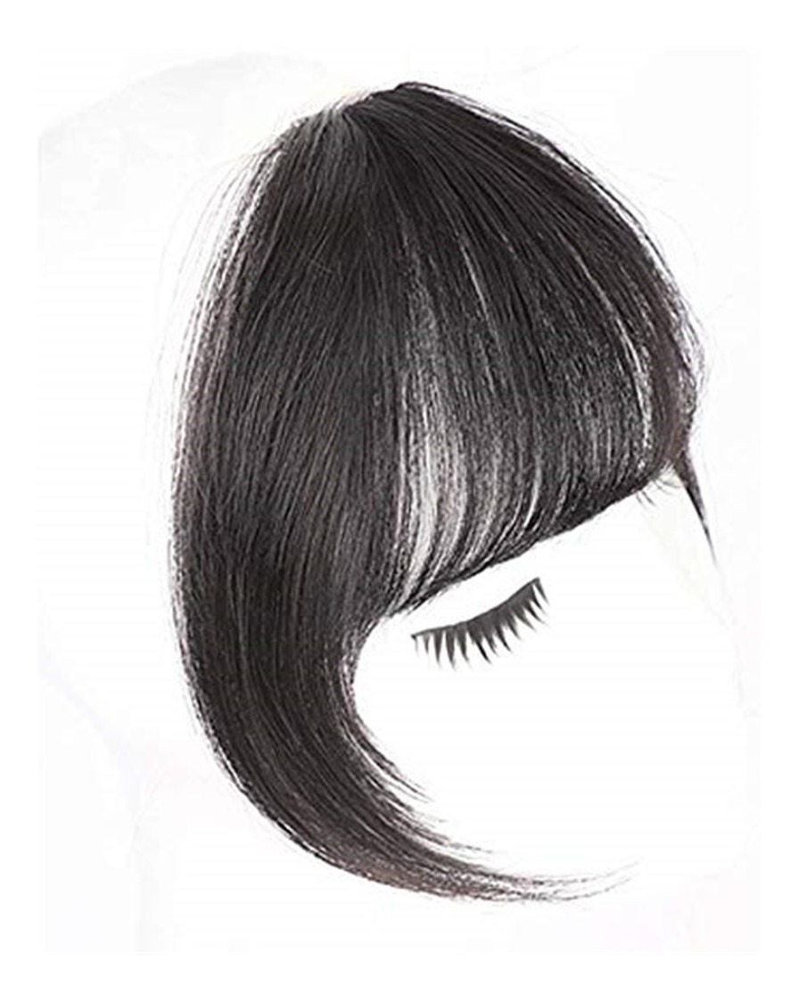 Extensão De Fio Preto Peruca Fêmea Ar Franja Cabelo Pedaço 1