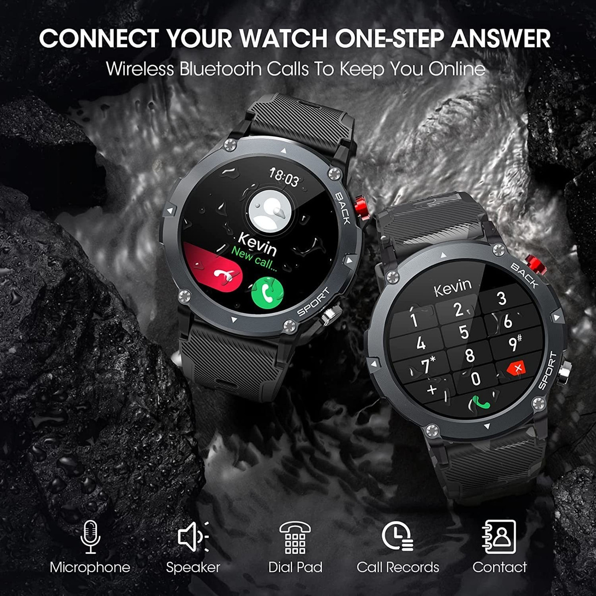 Smartwatch Para Homens (atendendo Ou Fazendo Chamadas) Para - Imagem 2
