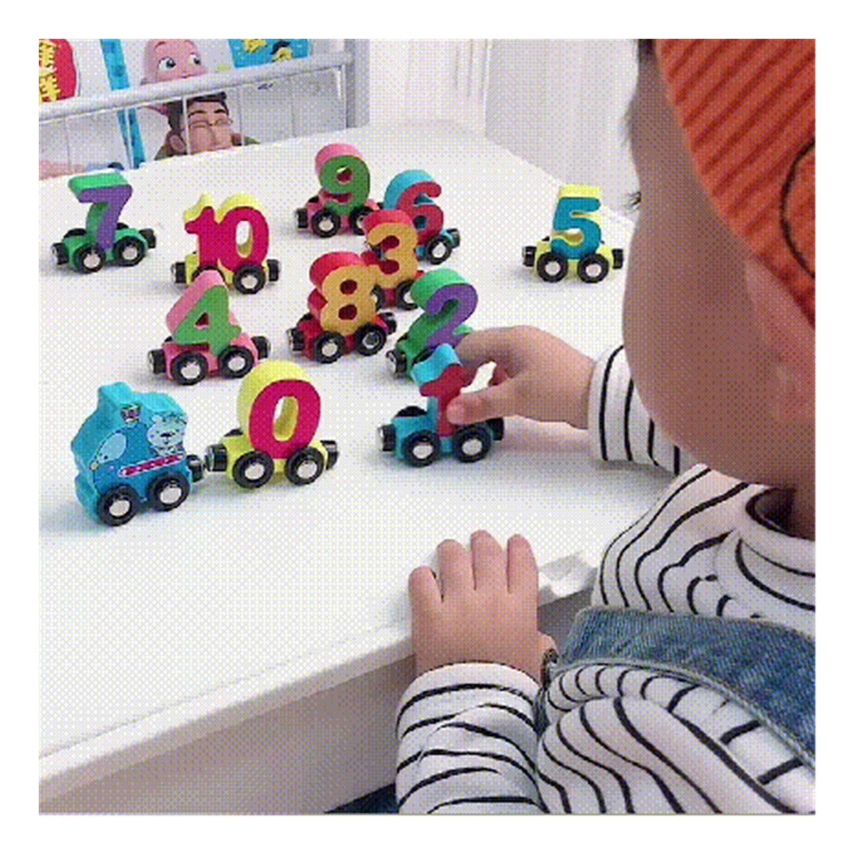 Educação Infantil Para Aprender Números E Letras Trem Magnét - Imagem 4