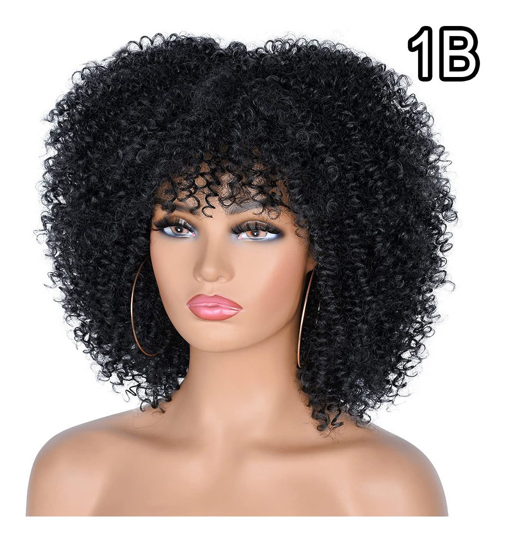 Peruca Peruca Afro Cacheada Para Uso Diario - Imagem 4
