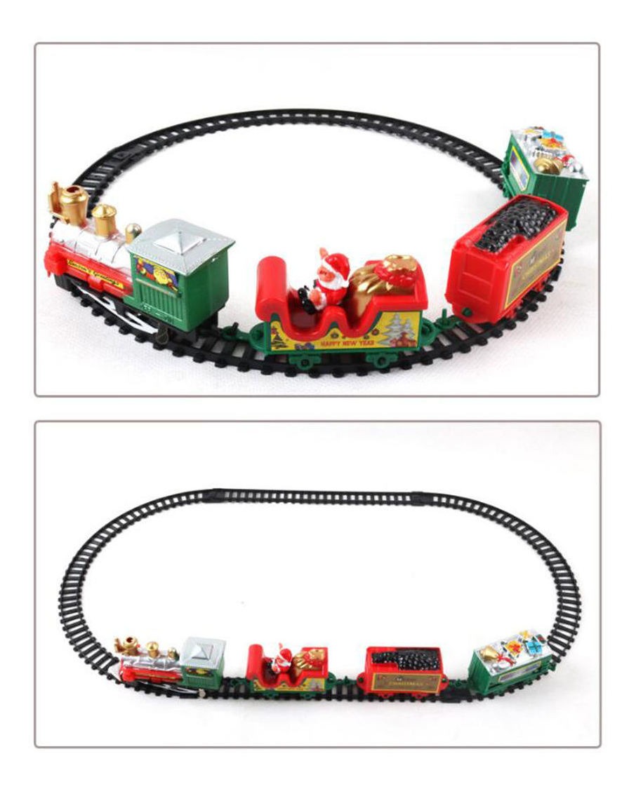 11 Tracks Trem Xmas Pcs Elétrica Ajuste Com Carro De Santa - Imagem 6